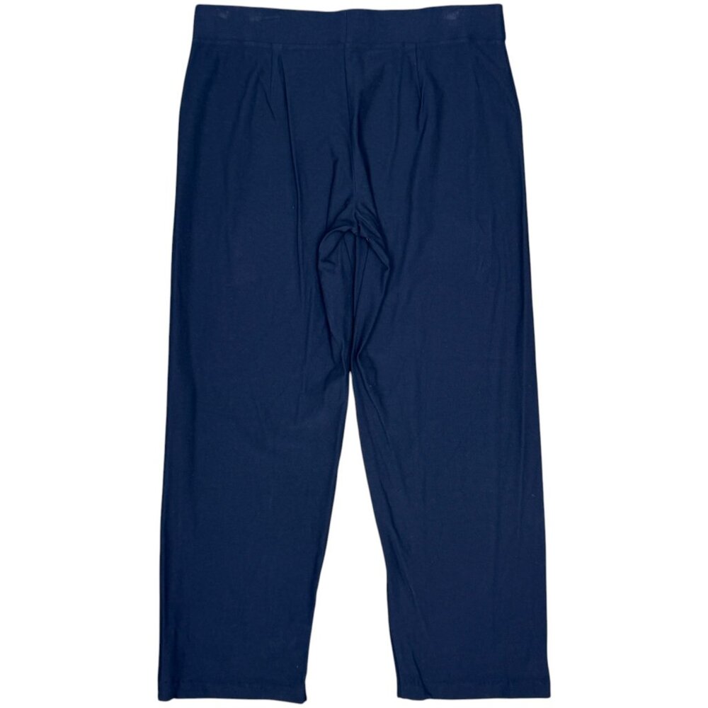 EUC Women's EILEEN FISHER Straight Leg Crepe Pull-On Pant Navy |‎ Size PL - Picture 3 of 8